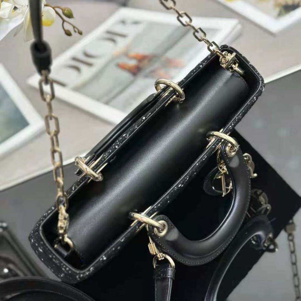 Dior Women Medium Lady D-Joy Bag Black Cannage Tweed - image 8