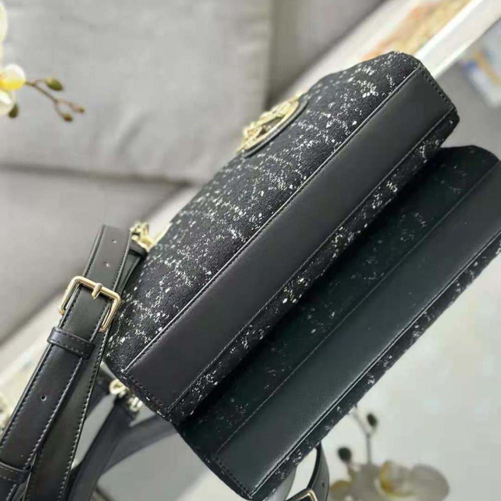Dior Women Medium Lady D-Joy Bag Black Cannage Tweed - image 7