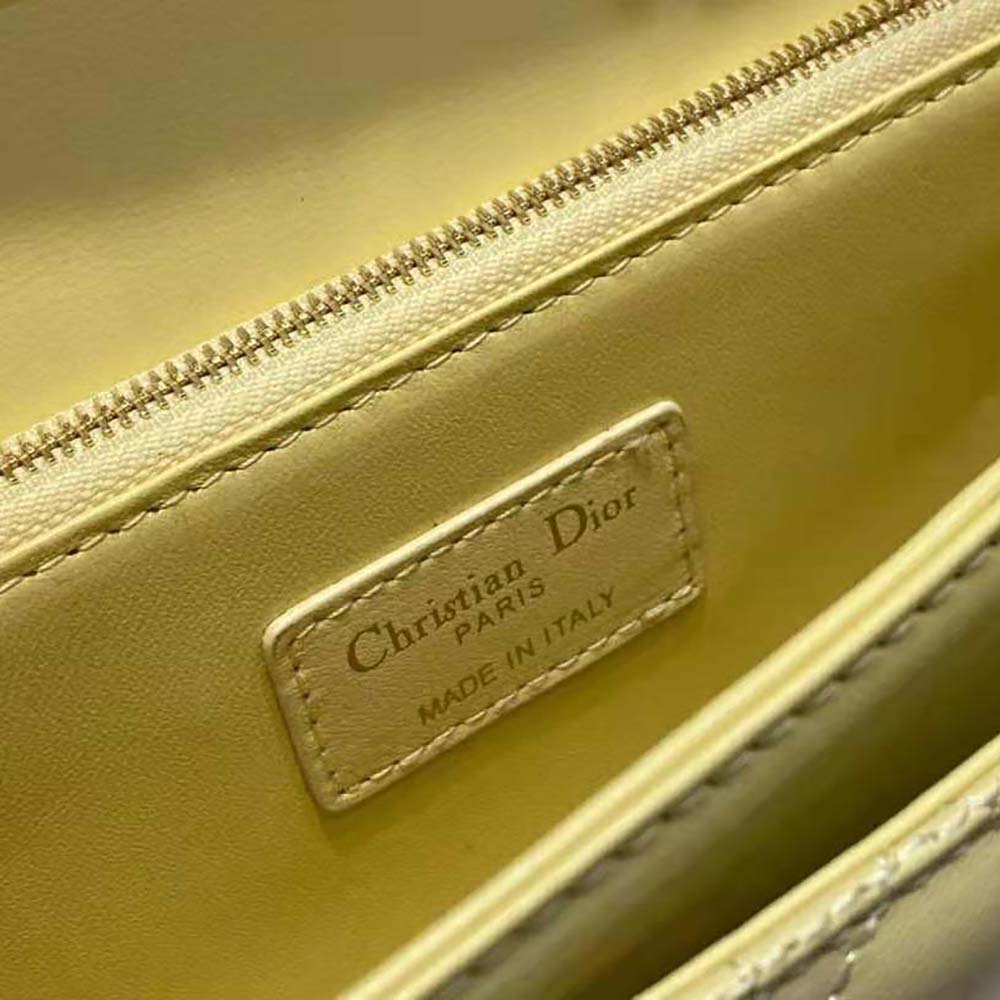 Dior Women Miss Dior Top Handle Bag Pastel Yellow Cannage Lambskin - image 10