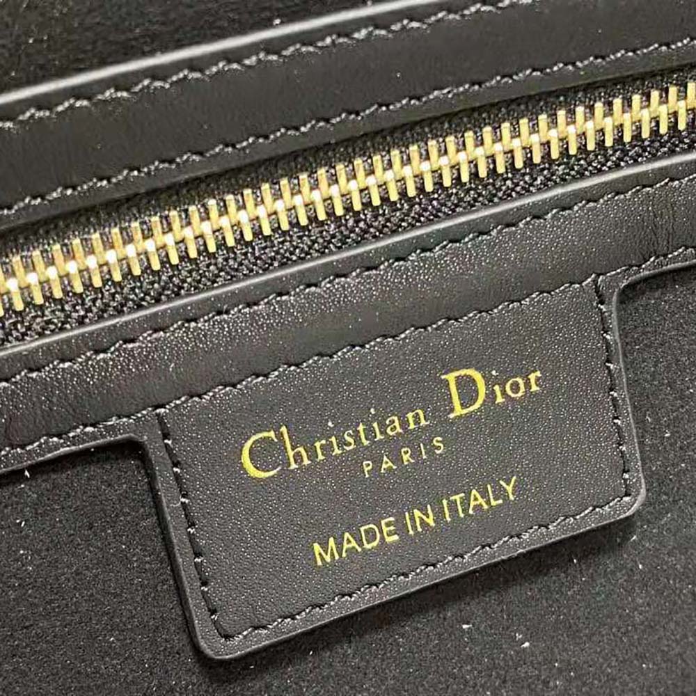 Dior Women Small 30 Montaigne Avenue Bag Black Box Calfskin - image 8