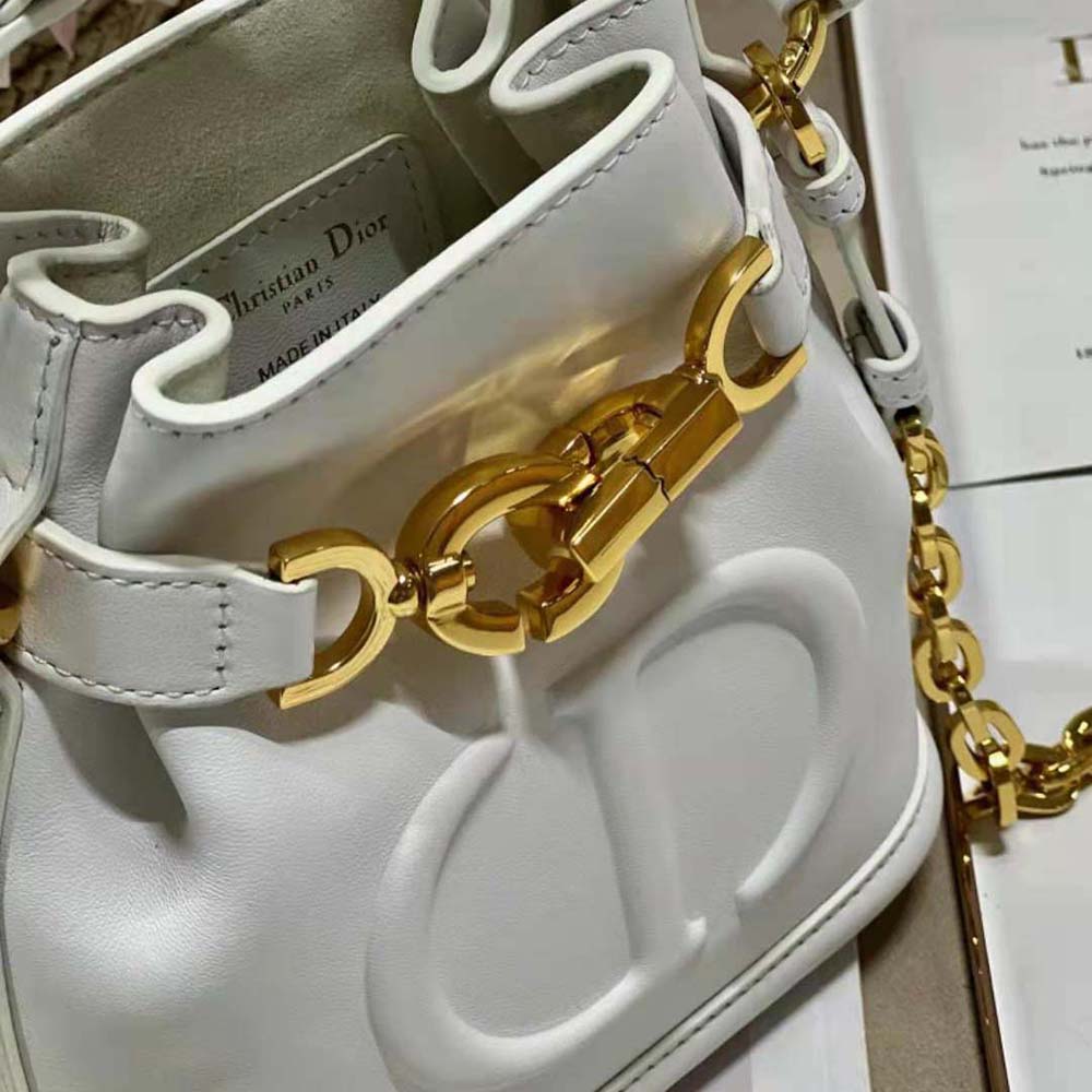 Dior Women Small C’est Dior Bag Latte CD-Embossed Calfskin - image 8