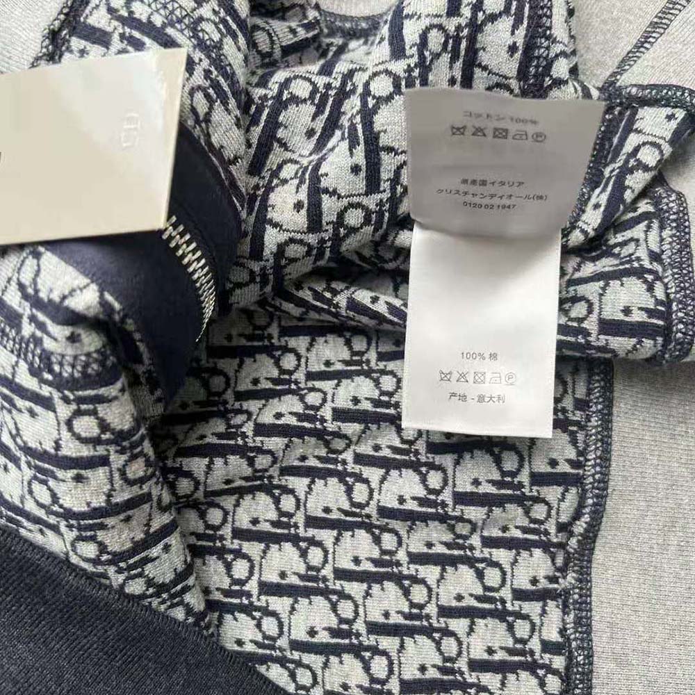 Dior Women Track Jacket Navy Blue Cotton Knit and Cashmere - image 9