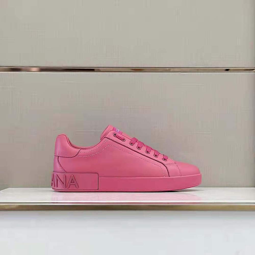 Dolce Gabbana D&G Women Calfskin Portofino Sneakers-Rose - image 5