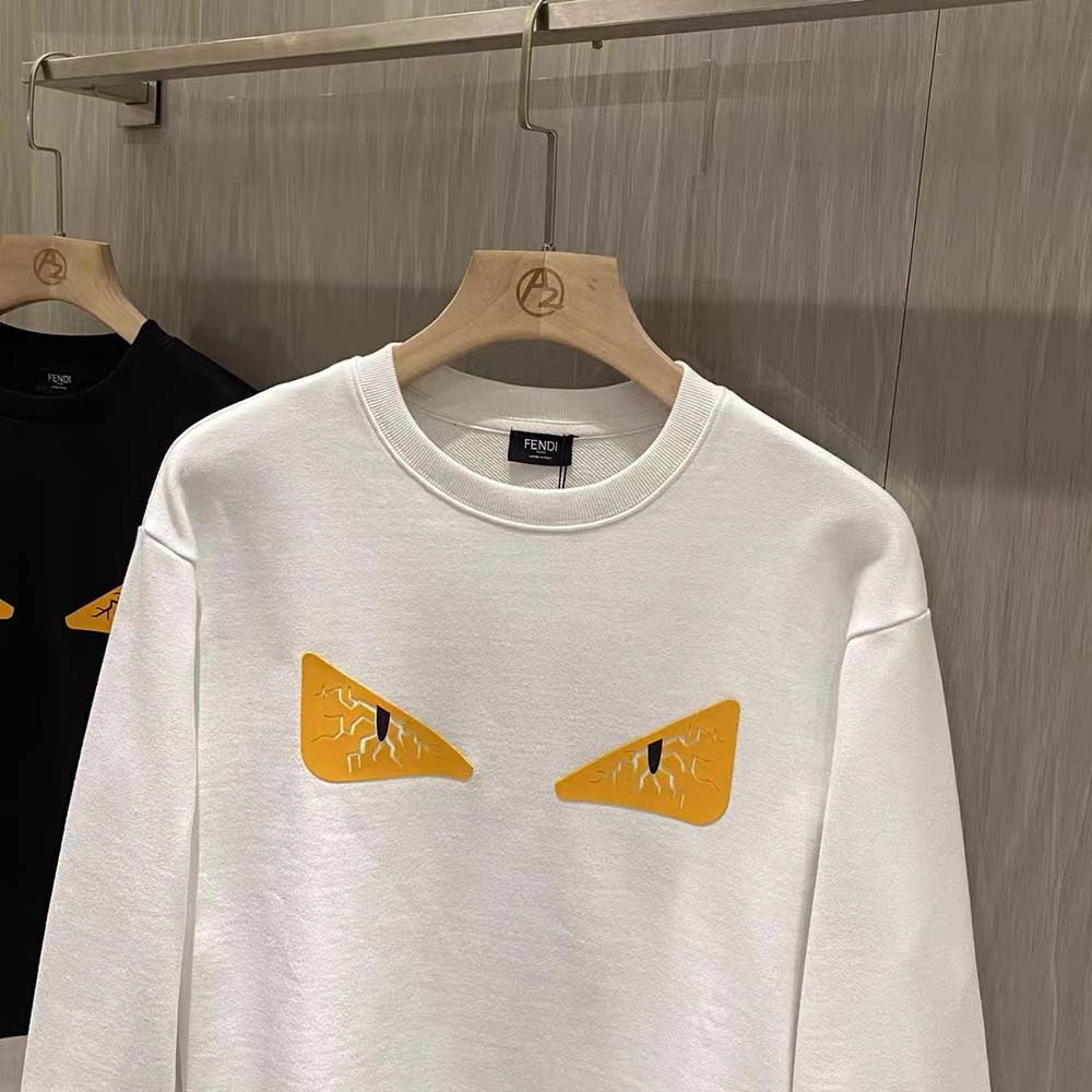 Fendi Women Black Wool Sweater-White - image 4