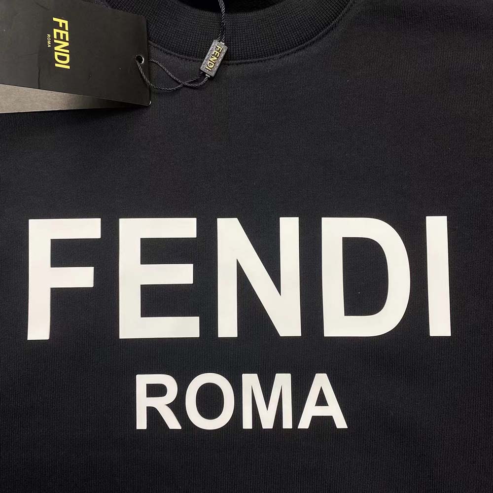 Fendi Men Black Wool Sweater-Black - image 4
