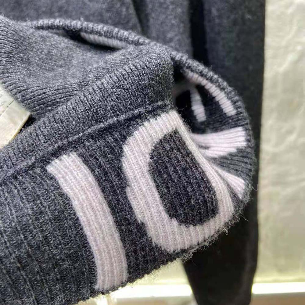 Fendi Women Sweater Gray Cashmere and Wool Pullover - image 5