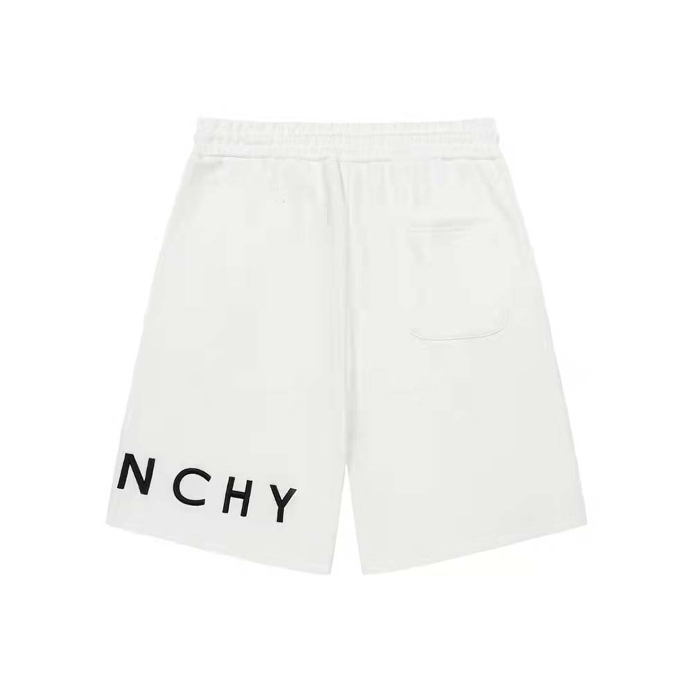 Side profile showcasing relaxed fit of Givenchy Men Archetype Bermuda Shorts