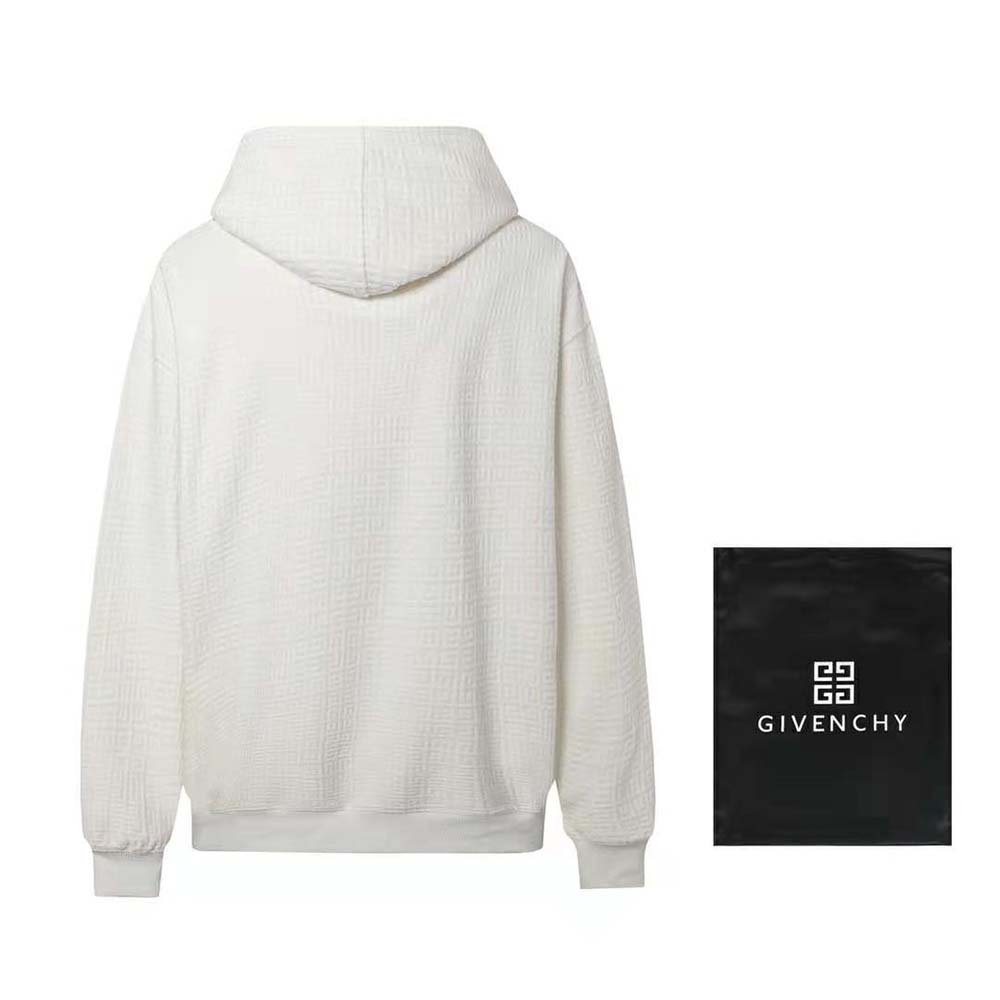 Back profile of Givenchy Men Hoodie showing relaxed fit