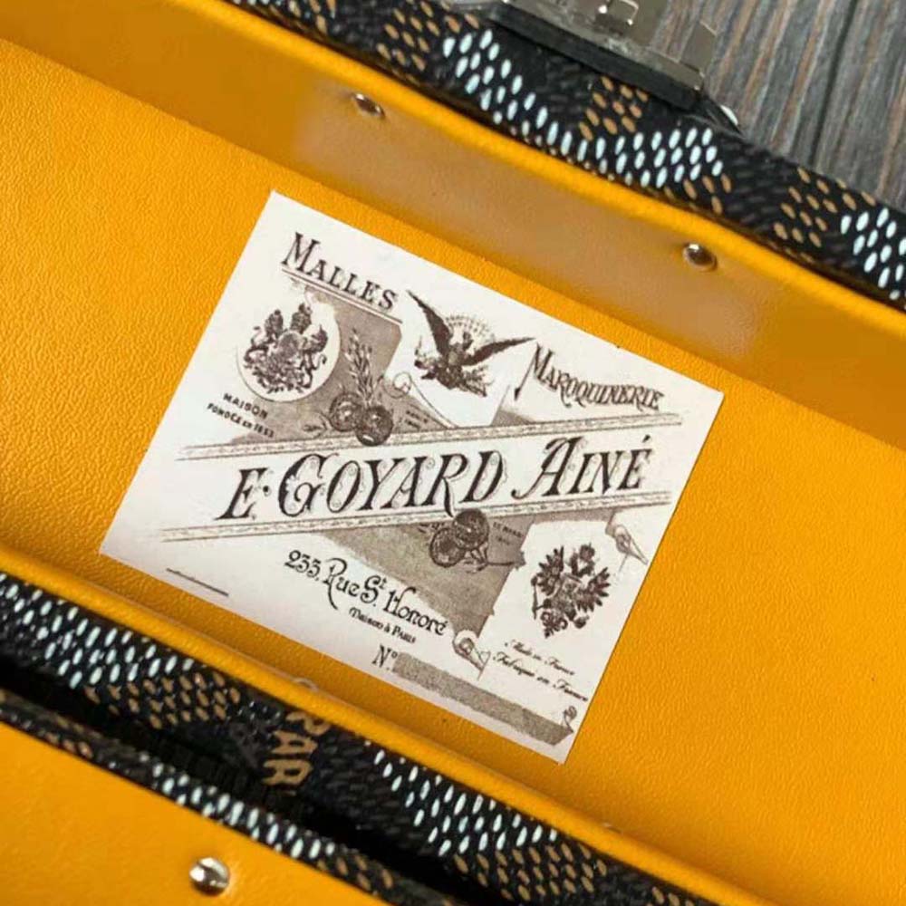 Goyard Women Cassette Trunk Bag in Goyardine Canvas & Clamecy Cowhide-Black - image 10
