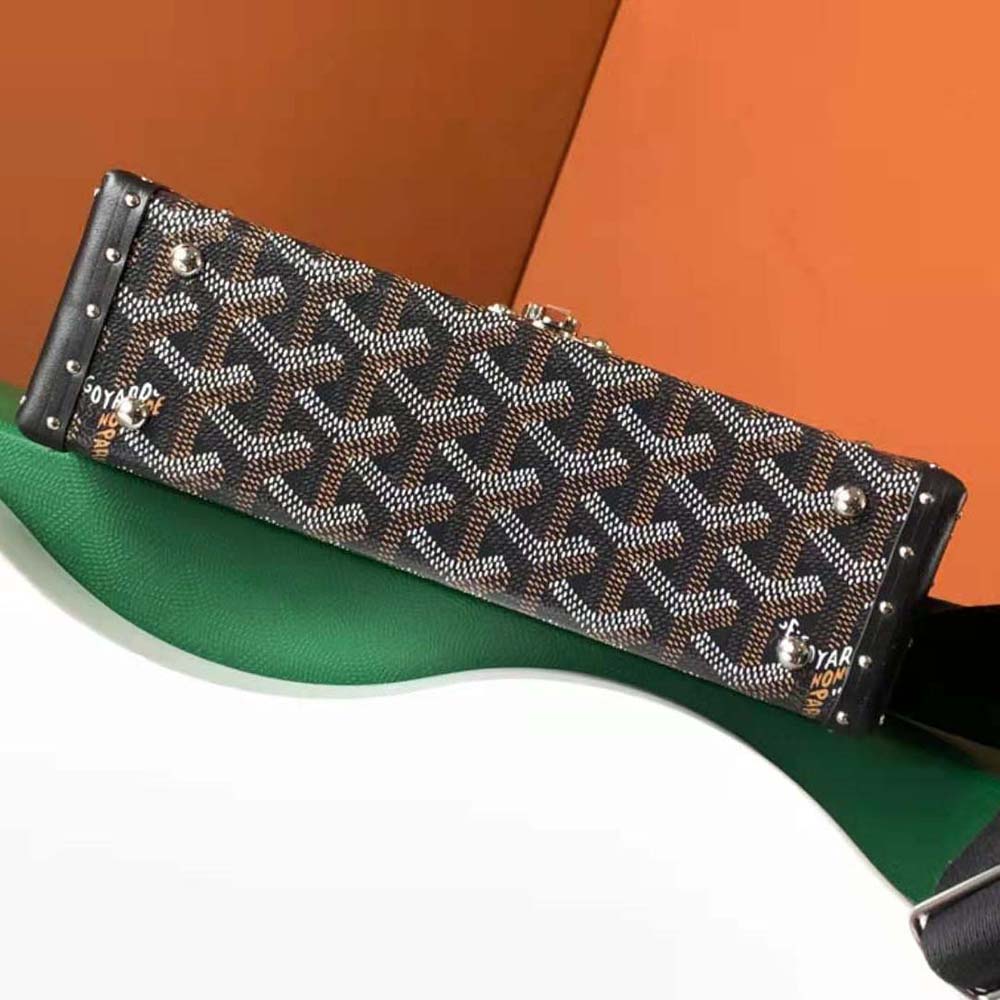 Goyard Women Cassette Trunk Bag in Goyardine Canvas & Clamecy Cowhide-Black - image 4