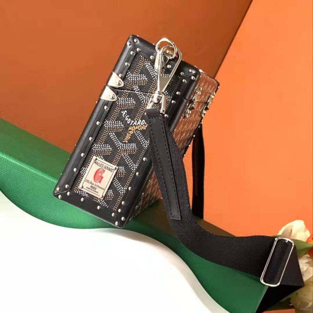 Goyard Women Cassette Trunk Bag in Goyardine Canvas & Clamecy Cowhide-Black - image 5