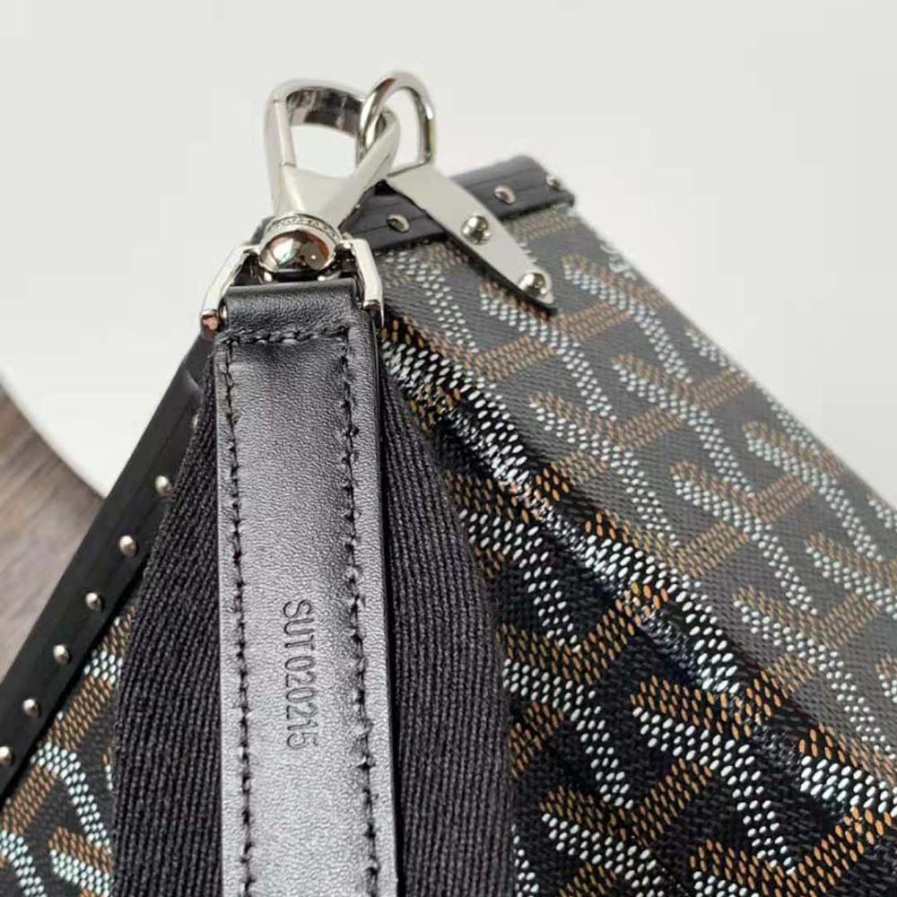 Goyard Women Cassette Trunk Bag in Goyardine Canvas & Clamecy Cowhide-Black - image 8