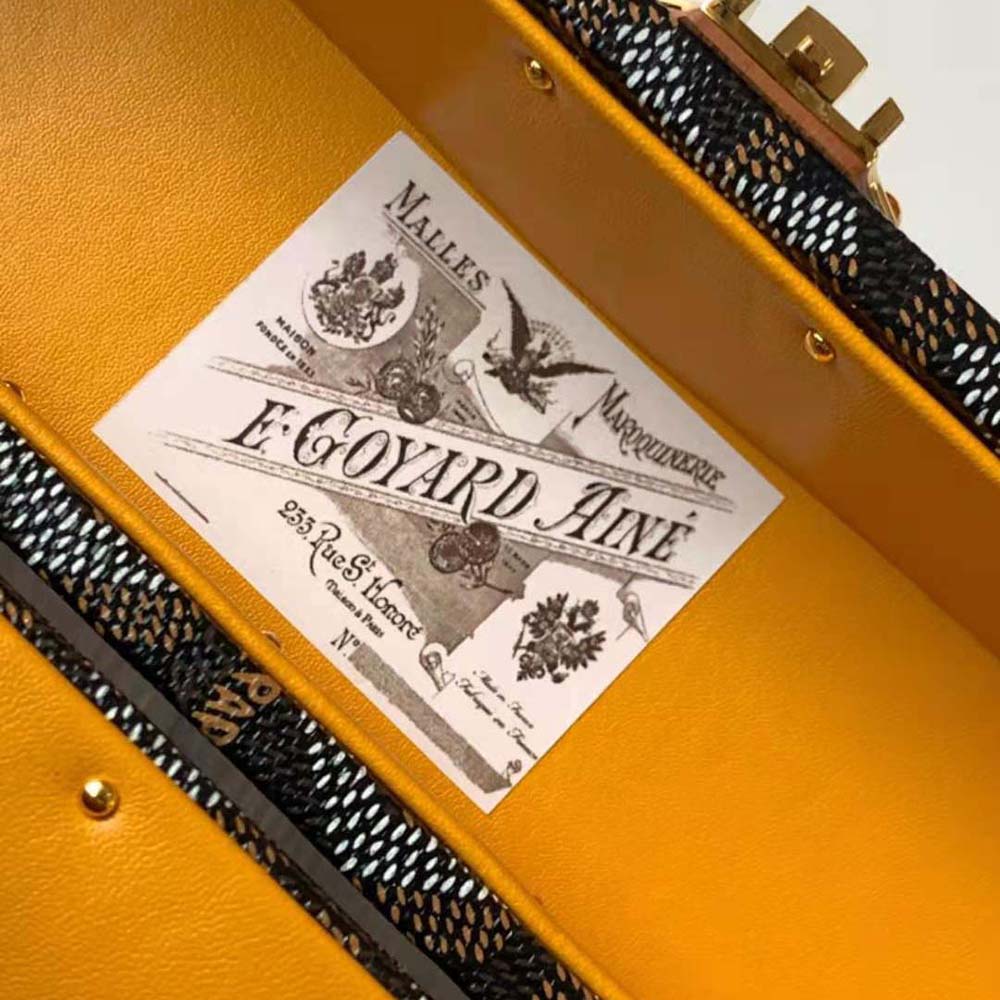 Goyard Women Cassette Trunk Bag in Goyardine Canvas & Clamecy Cowhide-Brown - image 10