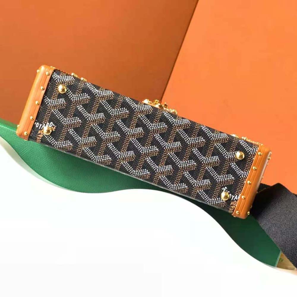 Goyard Women Cassette Trunk Bag in Goyardine Canvas & Clamecy Cowhide-Brown - image 4
