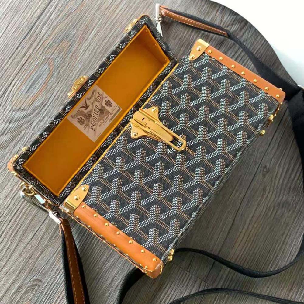 Goyard Women Cassette Trunk Bag in Goyardine Canvas & Clamecy Cowhide-Brown - image 6