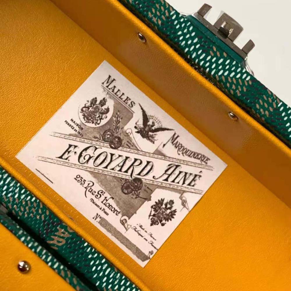 Goyard Women Cassette Trunk Bag in Goyardine Canvas & Clamecy Cowhide-Green - image 10
