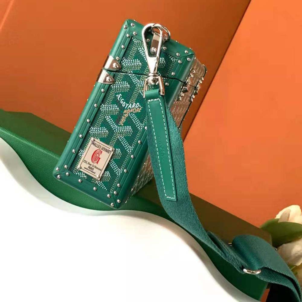 Goyard Women Cassette Trunk Bag in Goyardine Canvas & Clamecy Cowhide-Green - image 4
