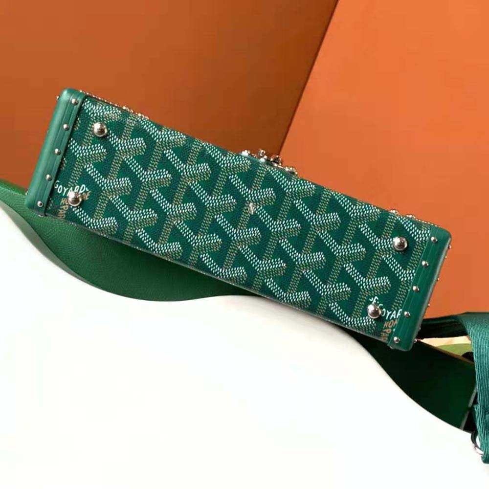 Goyard Women Cassette Trunk Bag in Goyardine Canvas & Clamecy Cowhide-Green - image 5