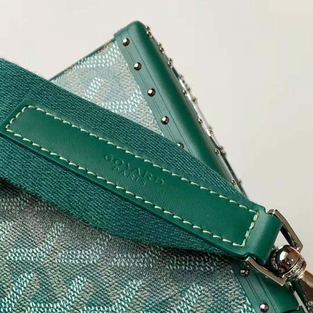 Goyard Women Cassette Trunk Bag in Goyardine Canvas & Clamecy Cowhide-Green - image 8