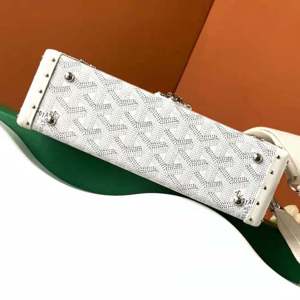 Goyard Women Cassette Trunk Bag in Goyardine Canvas & Clamecy Cowhide-White - image 5