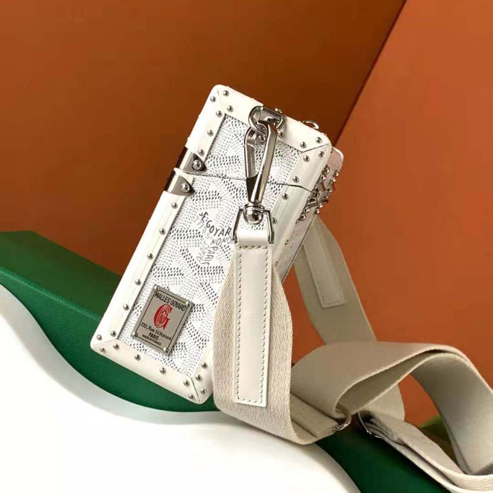 Goyard Women Cassette Trunk Bag in Goyardine Canvas & Clamecy Cowhide-White - image 4