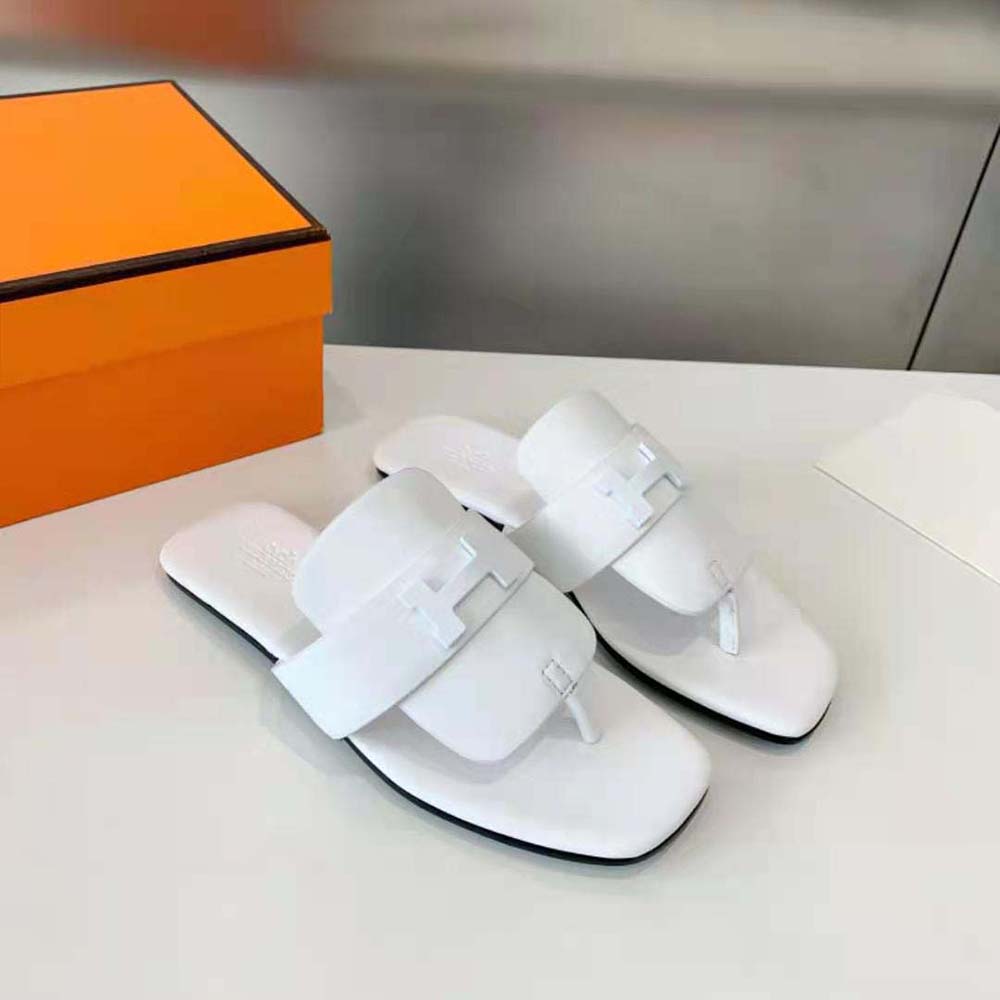 Top view showing adjustable strap of Hermes Women Galerie Sandal