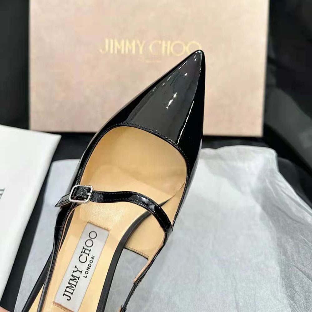 Jimmy Choo Women Didi 45 Black Patent Leather Pointed Pumps - image 5