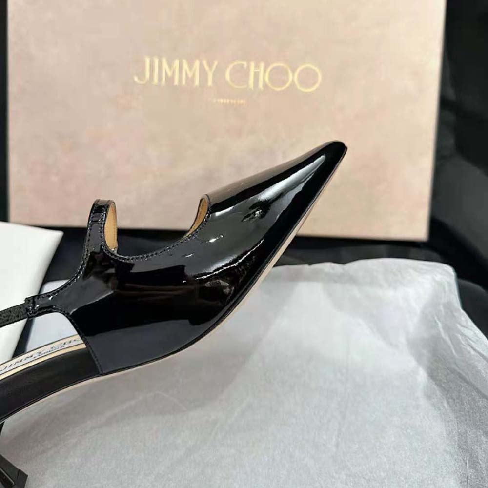 Jimmy Choo Women Didi 45 Black Patent Leather Pointed Pumps - image 4
