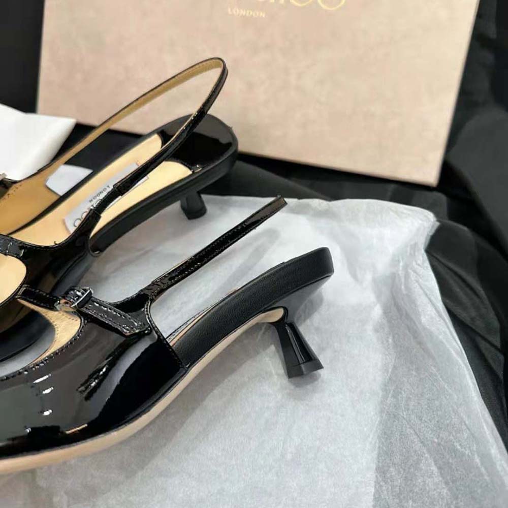 Jimmy Choo Women Didi 45 Black Patent Leather Pointed Pumps - image 8