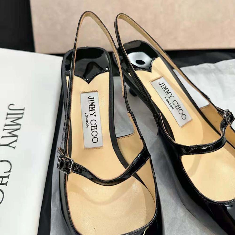 Jimmy Choo Women Didi 45 Black Patent Leather Pointed Pumps - image 7