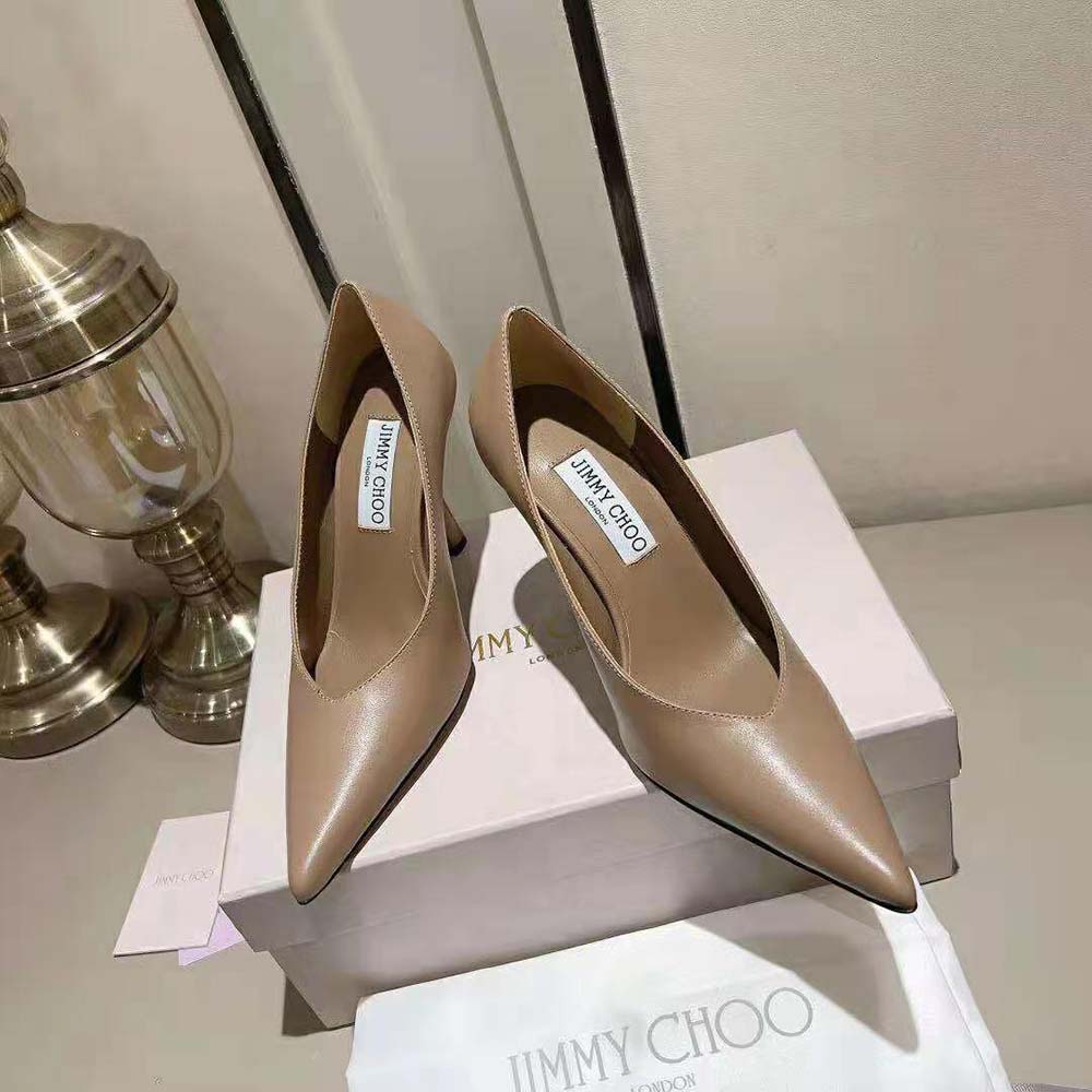 Detail of gold-tone hardware on Jimmy Choo Women Maryanne 100 Pumps
