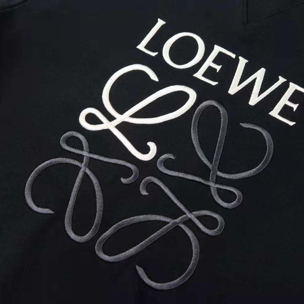 Loewe Men Anagram Regular Fit Sweatshirt in Cotton-Black - image 4