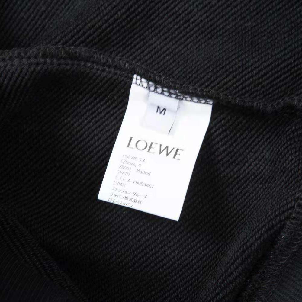 Loewe Men Anagram Regular Fit Sweatshirt in Cotton-Black - image 7
