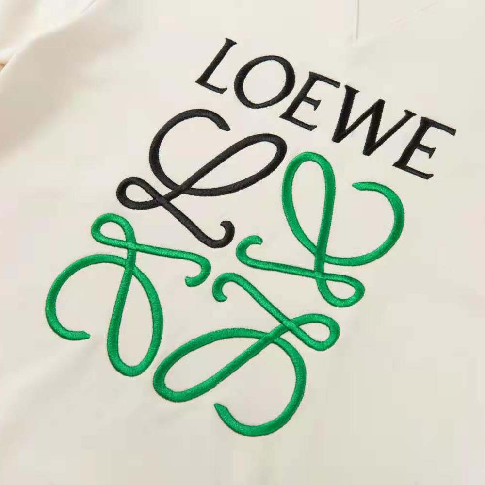 Loewe Men Anagram Regular Fit Sweatshirt in Cotton-White - image 4