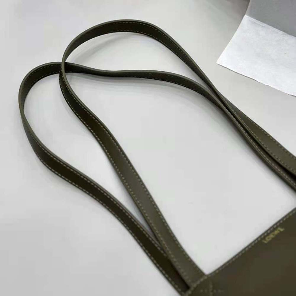 Loewe Women Cropped Puzzle Fold Bag in Shiny Calfskin-Green - image 9