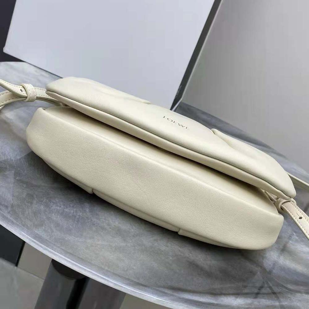 Loewe Women Paseo Satchel in Shiny Nappa Calfskin-White - image 4