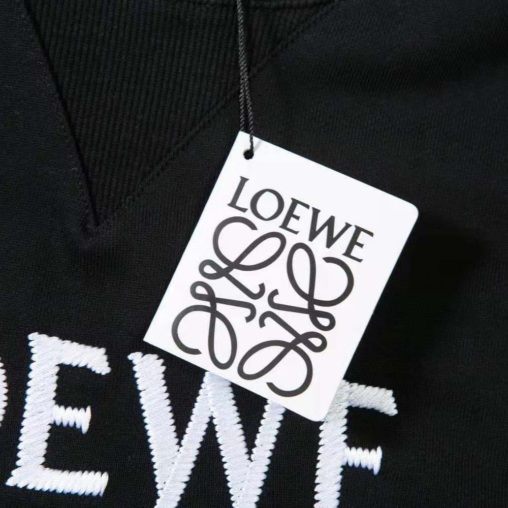 Loewe Men Regular Fit Sweatshirt in Cotton-Black - image 7