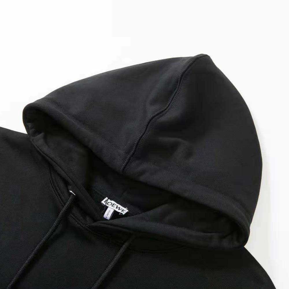 Loewe Men Relaxed Fit Hoodie in Cotton-Black - image 4