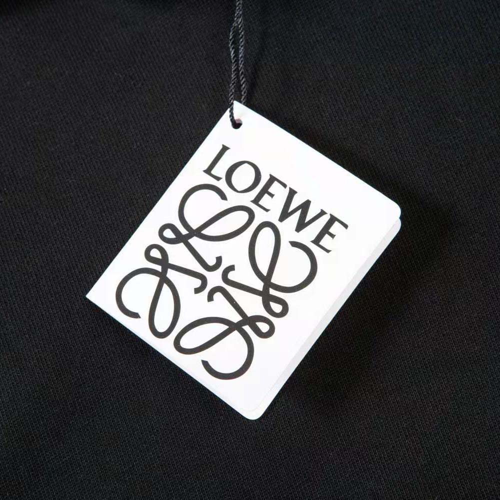 Loewe Men Relaxed Fit Hoodie in Cotton-Black - image 9