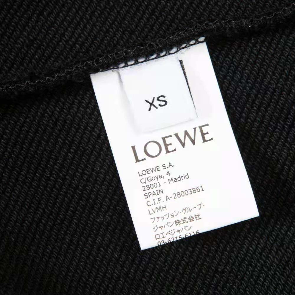 Loewe Men Relaxed Fit Hoodie in Cotton-Black - image 8
