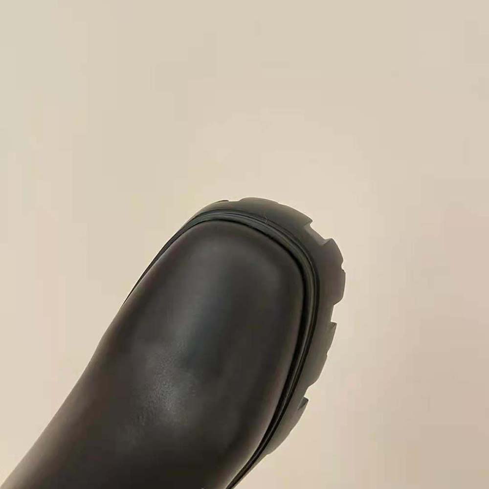 Miu Miu Women Leather Booties in EVA Sole with Logo - image 8