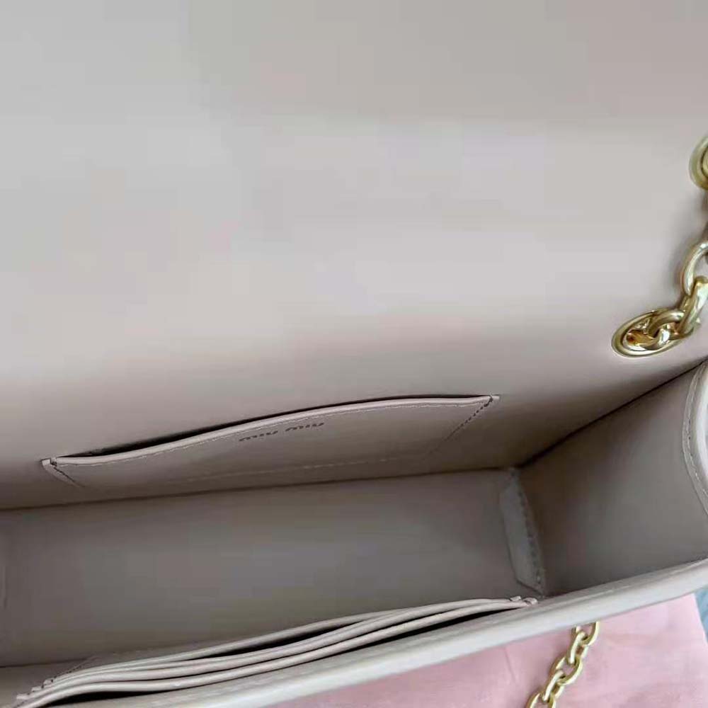 Miu Miu Women Matelassé Nappa Leather Mini-bag-Sandy - image 10