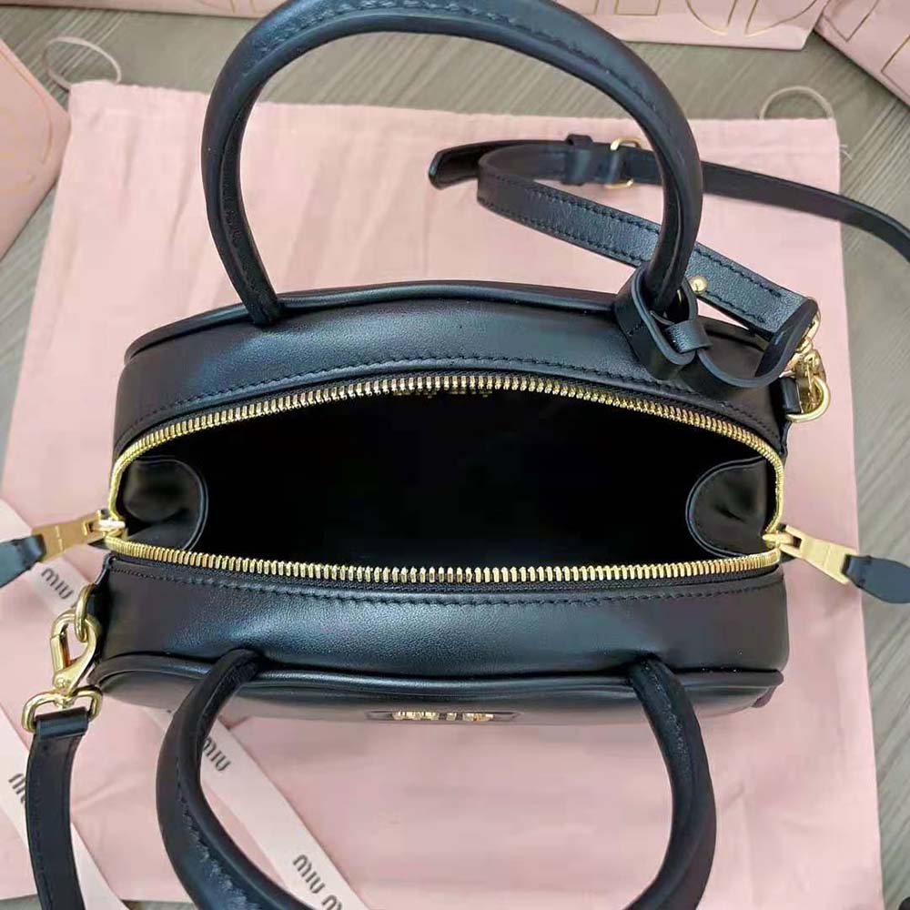 Miu Miu Women Medium Leather Top-handle Bag-Black - image 10