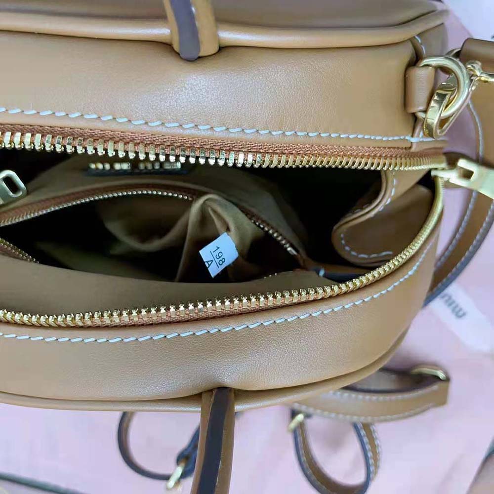 Miu Miu Women Medium Leather Top-handle Bag-Brown - image 10