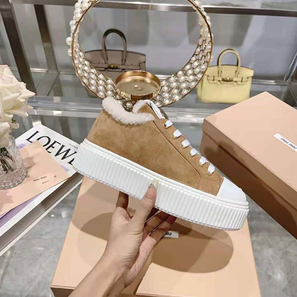 Miu Miu Women Suede Sneakers EVA Sole with Logo - image 6