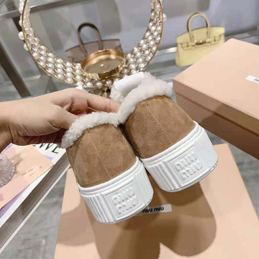 Miu Miu Women Suede Sneakers EVA Sole with Logo - image 7