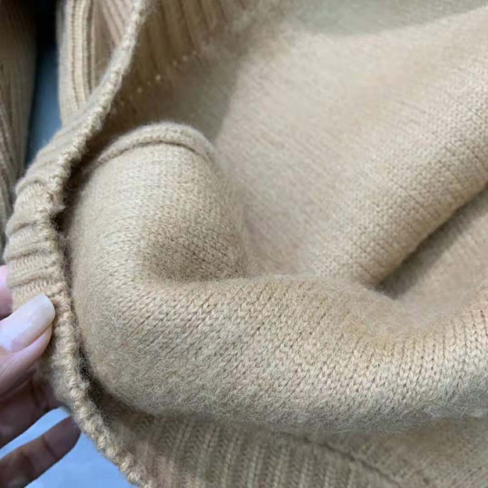 Miu Miu Women Wool and Nylon Knit Cardigan-Beige - image 9