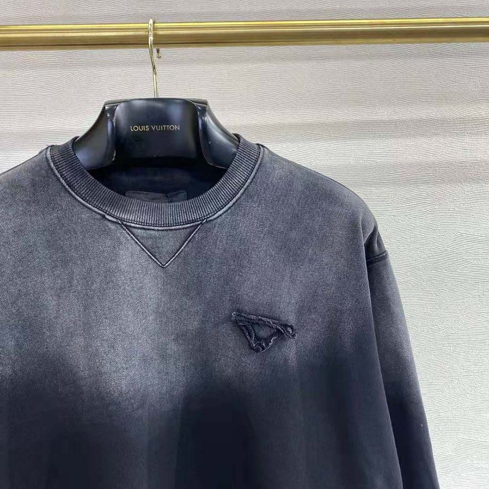Prada Women Oversized Garment-dyed Cotton Sweatshirt - image 4