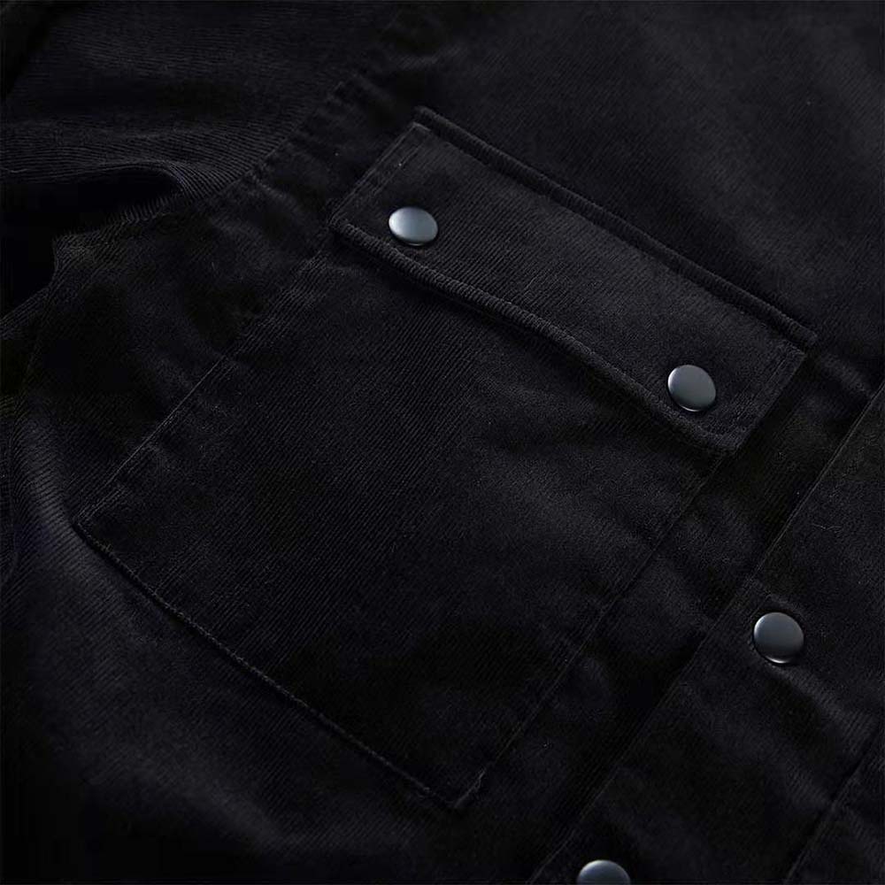 Prada Men Pinwale Corduroy Shirt-Black - image 7