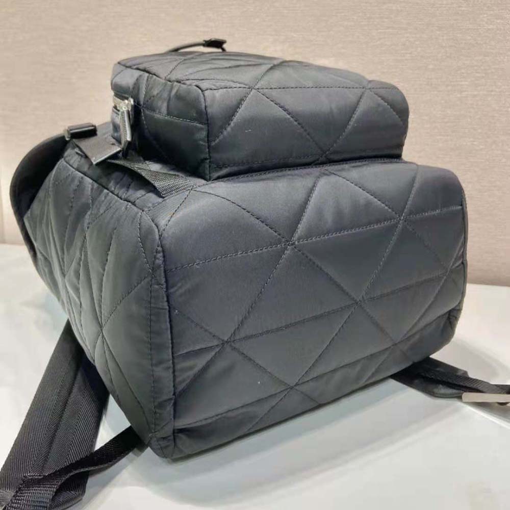 Prada Men Re-Nylon Backpack with Topstitching-Black - image 8